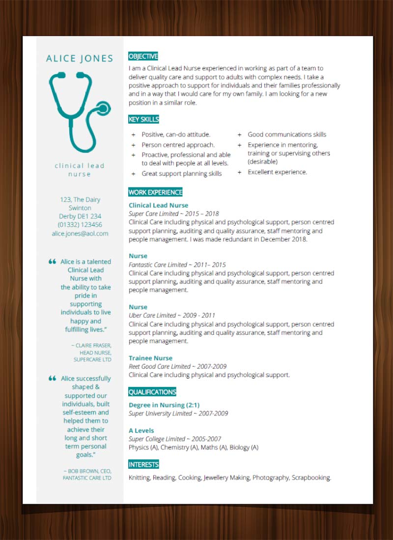 medical representative resume format in word download